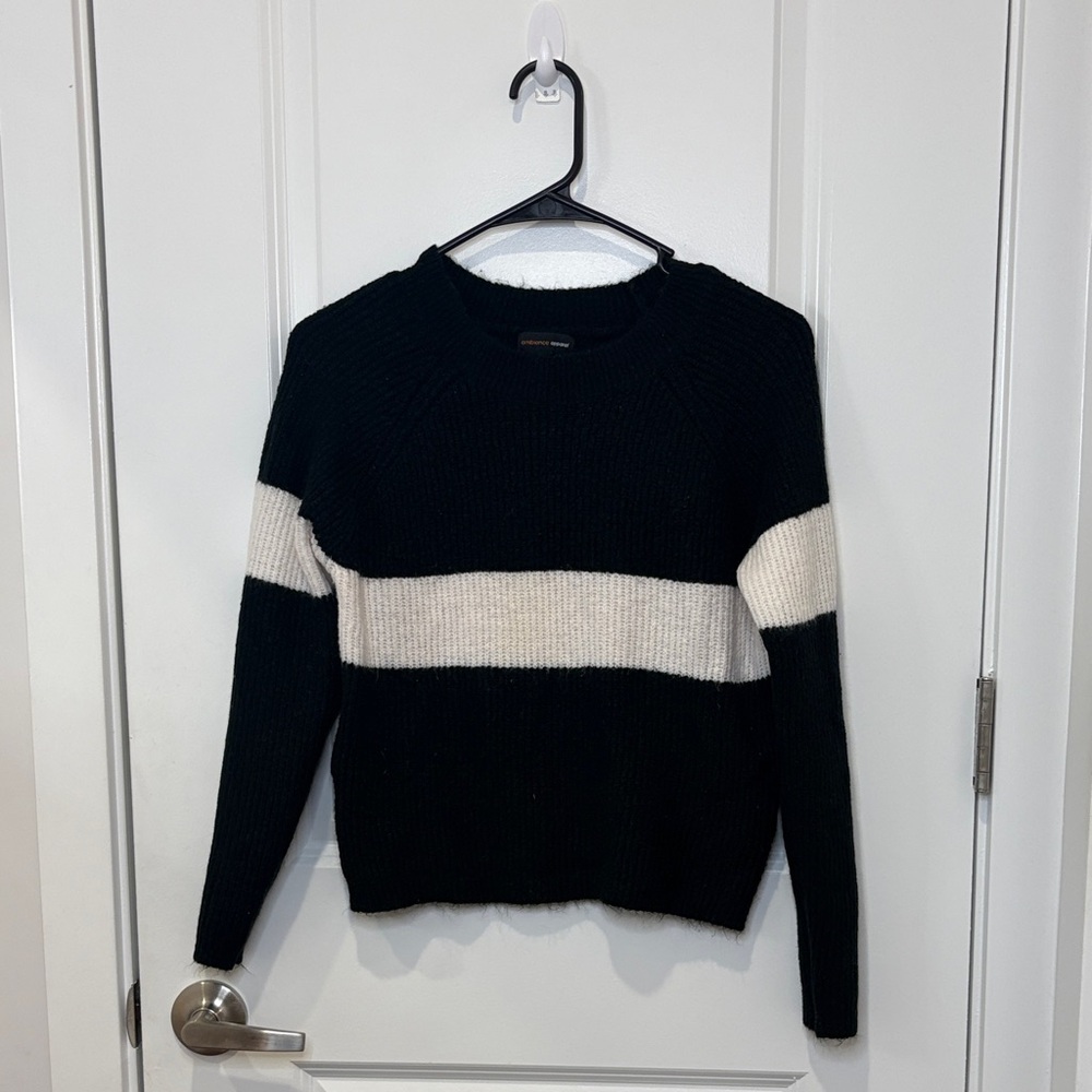 Black and White Striped Sweater